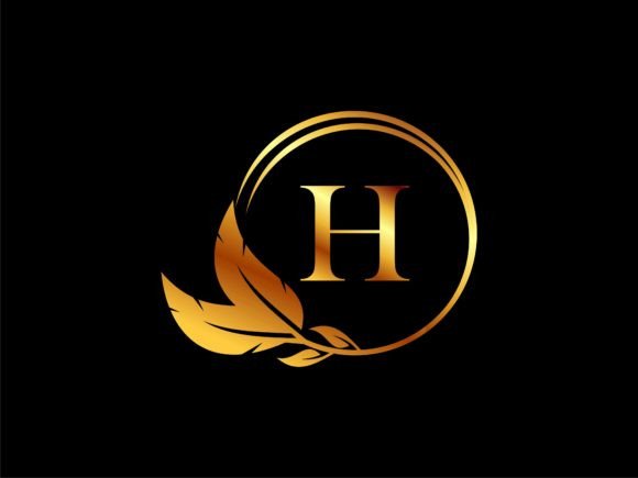Download Golden Floral with Initial H Logo Design - Golden Collection