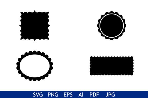 Download Scalloped Badge Label Frame Bundle - Badge Collection
