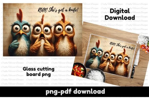 Download RUN! She’s Got a Knife! Cutting Board - Run Collection