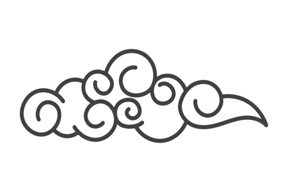 Download Cloud Oriental Design. Hand Drawn Japane - Oriental design Collection