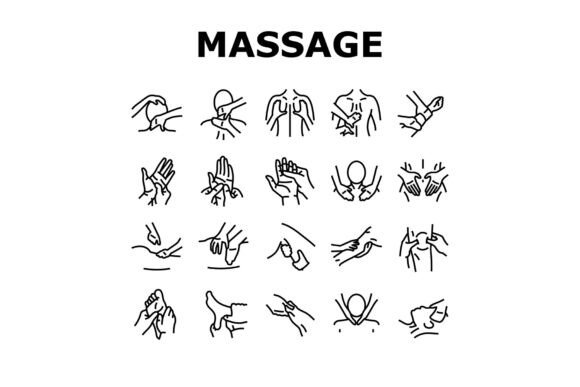 Download Massage Therapy Relaxation Icons Set - Relaxation Collection