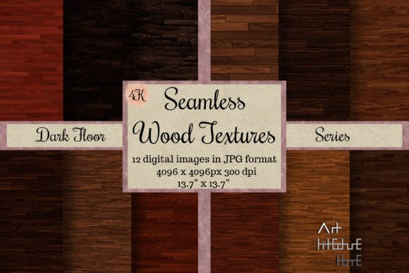 Download 12 Seameless Dark Floor Wood Textures 4K - Floor Collection