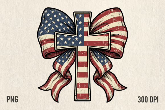 Download Patriotic Cross USA Flag Badge PNG - Badge Collection